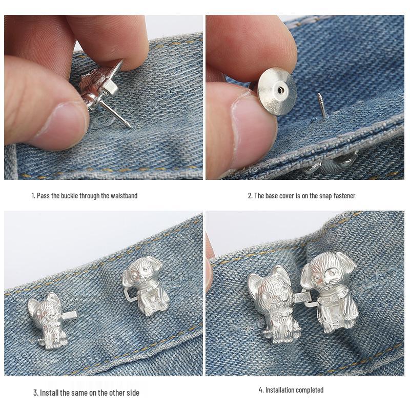 Pet Waist Buckle: Nail-Free, Stitch-Free Adjustable Jeans Tightening Button