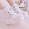 Women Spring Autumn Boots Platform High Heel Lace Up Ankle Fashion Comfortable Wear For Daily Use Durable Material With Good Quality