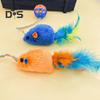 Interactive Cat Mouse Toy with Bells Simulation Plush Mouse Cat Chew Toy Fuzzy Cat Mice Bell Toy for Indoor Cats