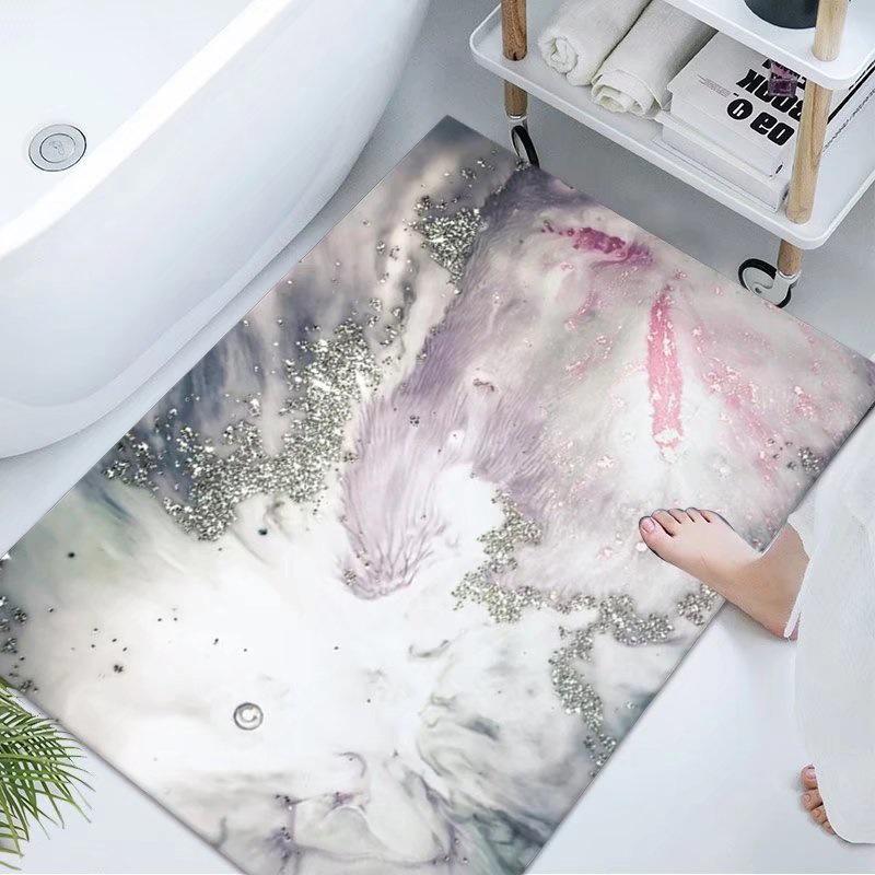 

Коврик для пола в стиле скандинавского мрамора, входной коврик, простая домашняя ванная комната, впитывающий воду коврик для двери 80*120cm