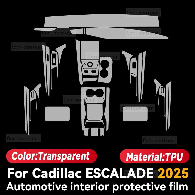For Cadillac ESCALADE 2025 Car Interior Center Console trument Dashboard Protective Cover Film Anti-scratch Accessories