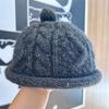 New Autumn and Winter Korean Style Knitted Hat for Women Cute and Fashionable Pullover Hat  Warm Curled Landlord Hat  Woolen Hat