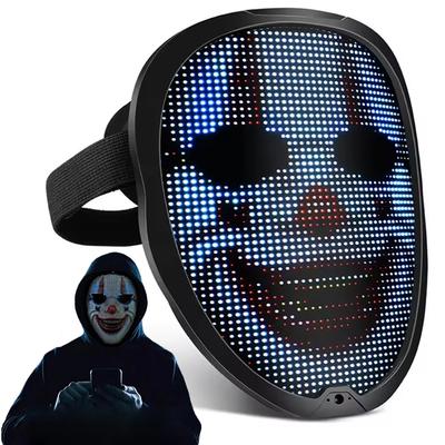 Smart Led Face Masks Programmable Bluetooth App Control Change Face Diy Poes Display Light Up Led Mask For Halloween Party