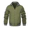 Casual Stand Collar Autumn and Winter Versatile Sports Solid Color Jacket Men's Clothing