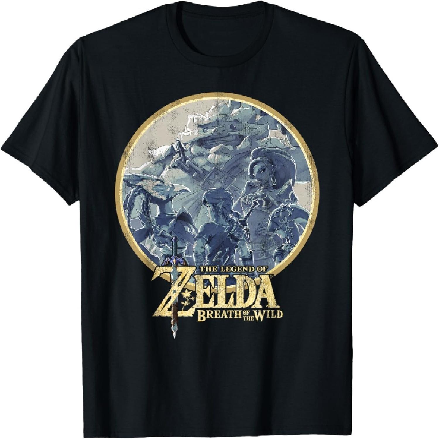 Футболка с графическим принтом Nintendo Zelda Breath Of The Wild Rock Badge S