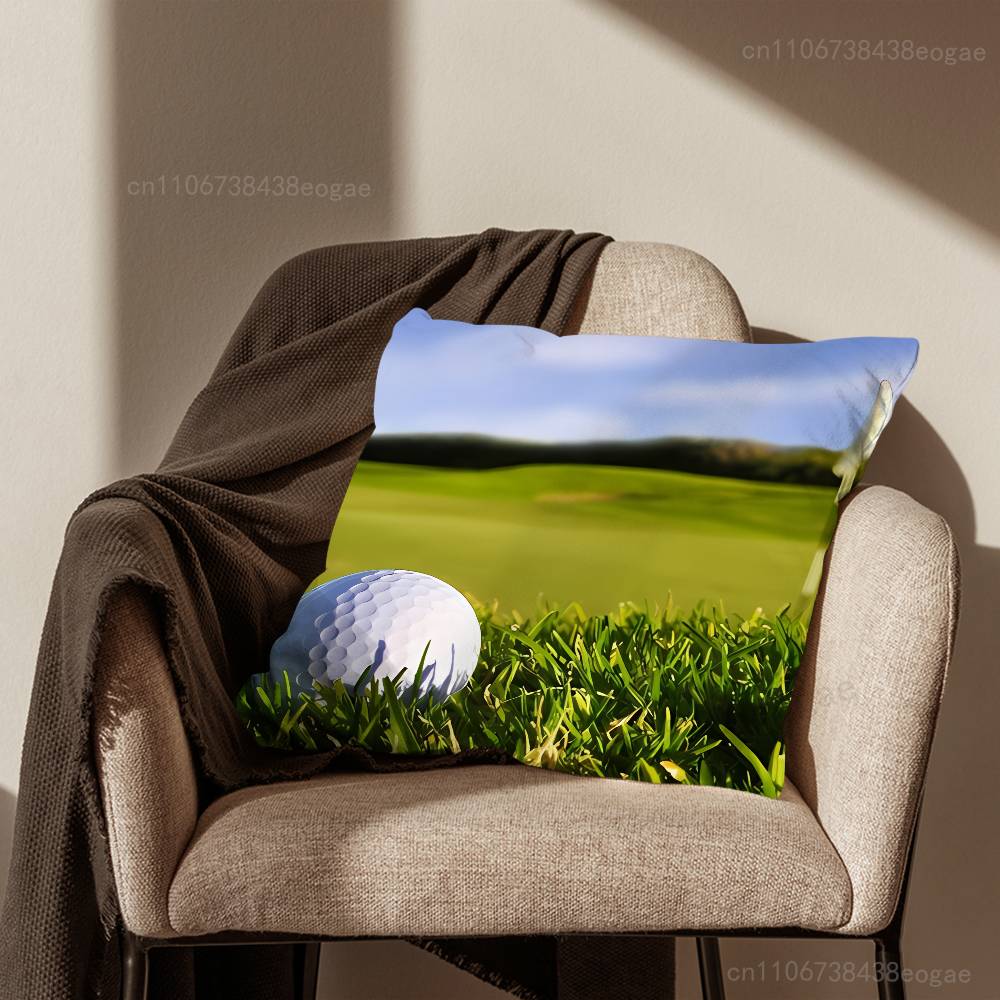 Sport Golf Ball Pillow Case Living Room Sofa Cushion Cover Suitable For Home Bedroom Decoration And Protector