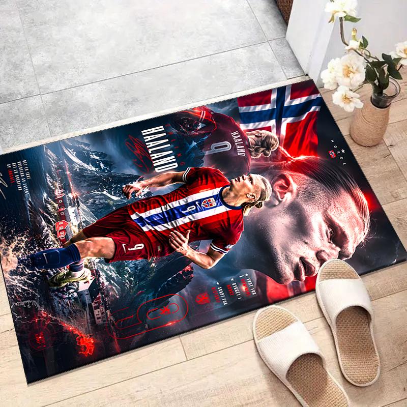 1pc Haaland8 Design Printed Area Rug Carpet for Bedroom Living Room Home Decor Rugs Mat Non Slip Mat Rug for Bedside