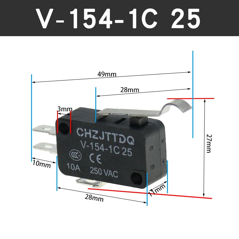 V-Series Limit Micro Switch: V-15, V-152, V-153, V-154, V-155, V-156-1C25