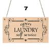 Wood Laundry Wooden Signs Door Hanger Hotel Bulletin Board Wall Plaque Decorative Plaque  Bar