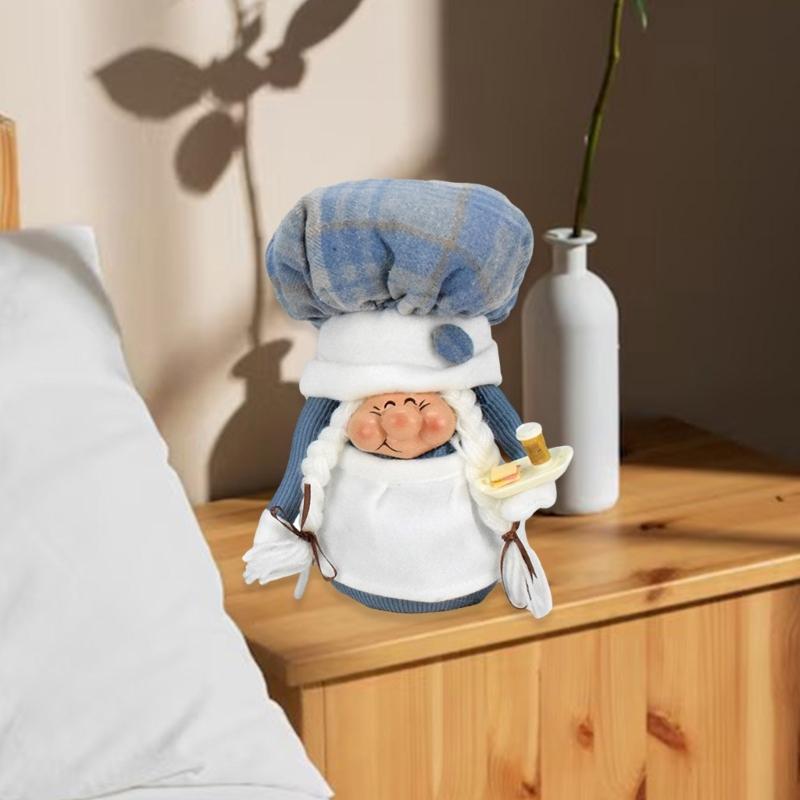 Chefs Gnomes Plush,Handmade Chefs Tomte Swedish Gnomes Scandinavian Figurine Nordics Gnomes Plush Elf Doll Ornament