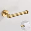 Toilet Roll Holder Punched Rust-proof Brushed Gold Wall-mounted Toilet Paper Rack for Bathroom