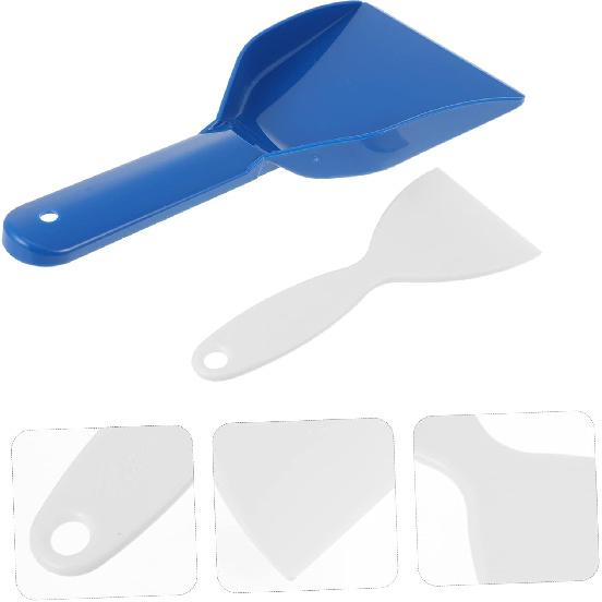 Refrigerator Ice Scraper 2-Pack Plastic Ice Shovels for Freezer Frost Removal Ergonomic Scoop Tools for Kitchen Freezer Cleaning