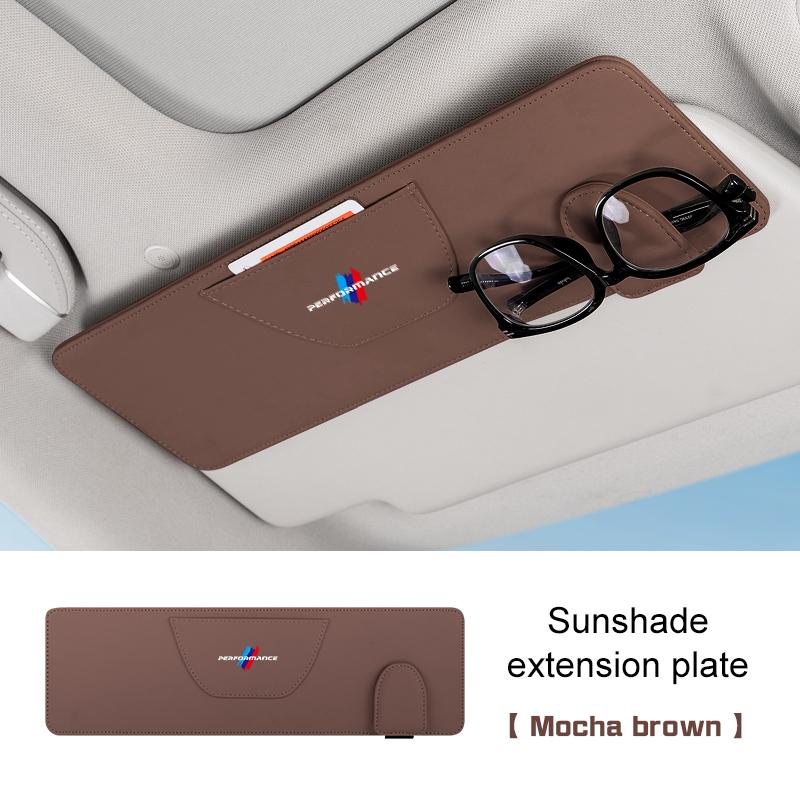 Leather Car Sunshade Extender Plate Glasses Storage Clip For BMW 1 3 5 6 7 Series X1 X3 X5X6 g30 g20 g45 g60 g70 e90 e60 e46 f10 II9