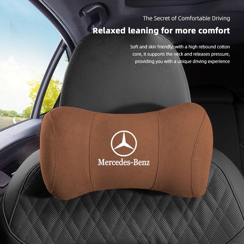 Poduszka Ochronna na Szyję Samochodową Zagłówek Bawełna z Pamięcią Podparcie Lędźwiowe Do Mercedes Benz AMG W177 W176 X166 X167 C257 C218 X2