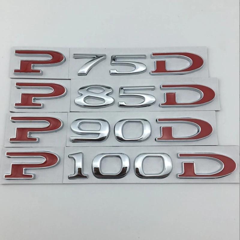 P75D P85D P90D P100D letter logo car sticker for Tesla MODEL 3 X S Y refit rear boot labels trunk displacement digital decal