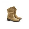 Pile boots women's new Maillard western cowboy short boots medium tube Martin boots spring and autumn versatile casual