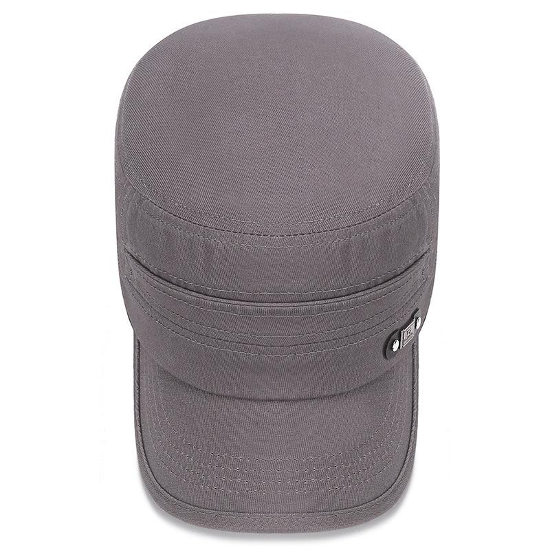 Men's Breathable Eye FS Label Flat Top Hat Outdoor Casual Mature Middle-aged Sunshade Hat