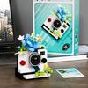Creative Camera&Flowers Building Blocks DIY Toys Small Particle Bricks Assembly Puzzle Toys For Kids Gifts Sets