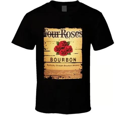 Four Roses Bourbon Alcohol Drinking Gift Distressed Look T Shirt XXXL