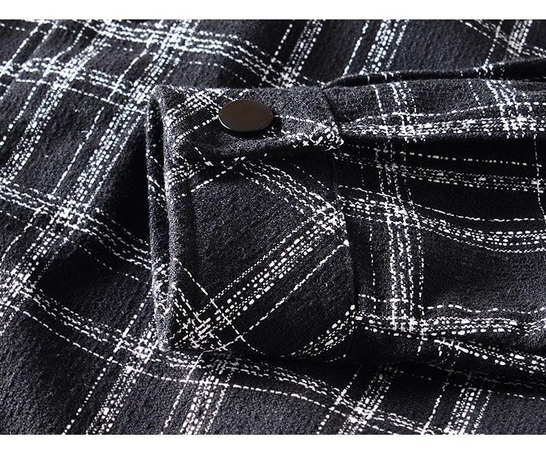 Men's Autumn Retro Plaid Colorblock Casual Jacket - Plus Size Loose Fit Versatile Top Coat