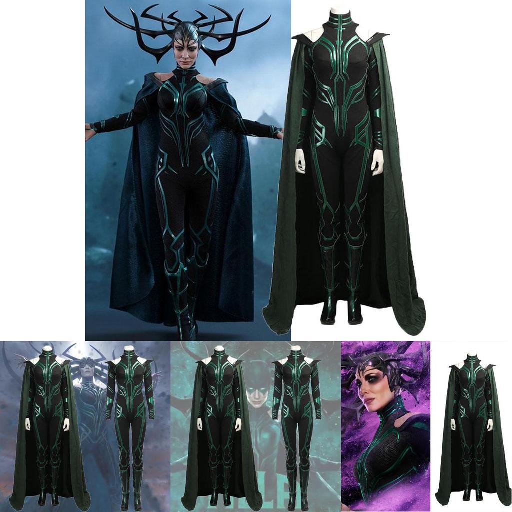Goddess Of Death Hela Costume Set For Women Thor Ragnarok Cosplay Outfit