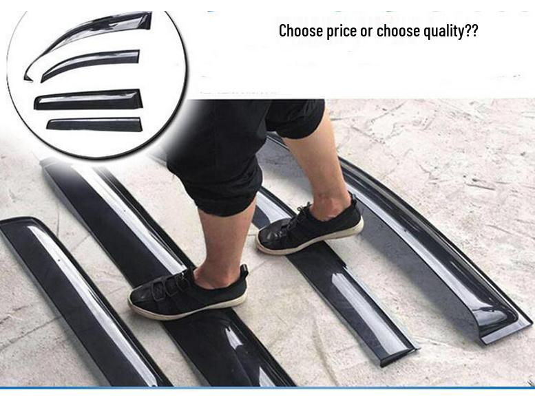 Ford Raptor F150 Injection Molded Rain & Sun Visor: Thickened, Widened Full Coverage Door & Window Shield