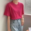 100% Cotton T-shirt for Women's Summer Short-sleeved New Round Neck Loose Slim Versatile Top Base Shirt