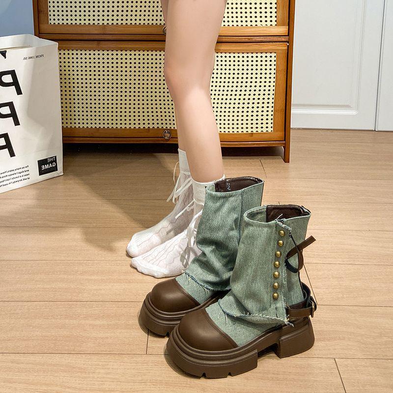 

Girls British Style Ankle Boots - 2025 Autumn/Winter Collection, Martin Jeans Inspired Princess Boots for Kids. Size 28, 17.8CM