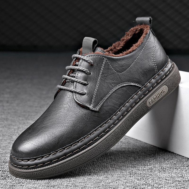 

2025 осень новые осенние дышащие модные туфли мягкая подошва мягкая кожа повседневные велюровые кожаные туфли кеды хлопковые туфли 44