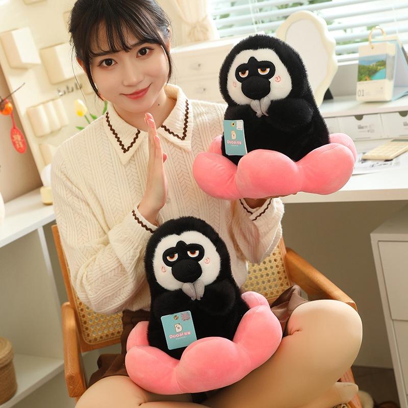 Love White Faced Monkey Dudu Plush Toy Doll Cute Monkey Ornament Cartoon Soft Doll Birthday Gift