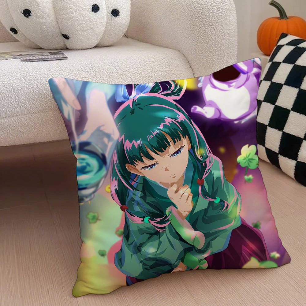 The Apothecary Diaries maomao Pillow Case Anti-dustmite Pillowcase Invisible zipper silky short plush Sofa cushion cover