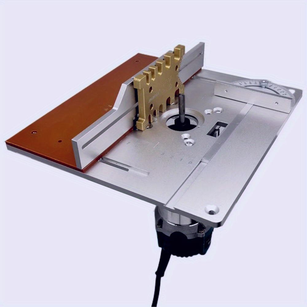 Wood Milling Flip Board W/ Sliding Fence Tenoning Stopper Block & Miter Gauge Guide Set - Woodworking Router Table Insert Plate