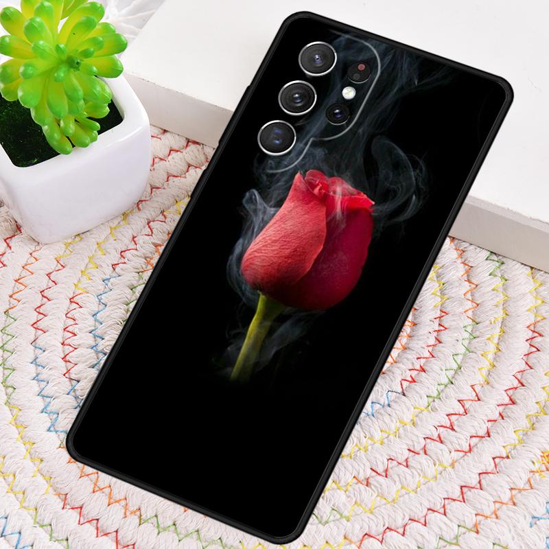 Burning Love Rose Phone Case for Samsung Galaxy Note 10 Pro S26 Ultra S23 S24 FE S25 S21 S22 PLUS Shockproof Cove