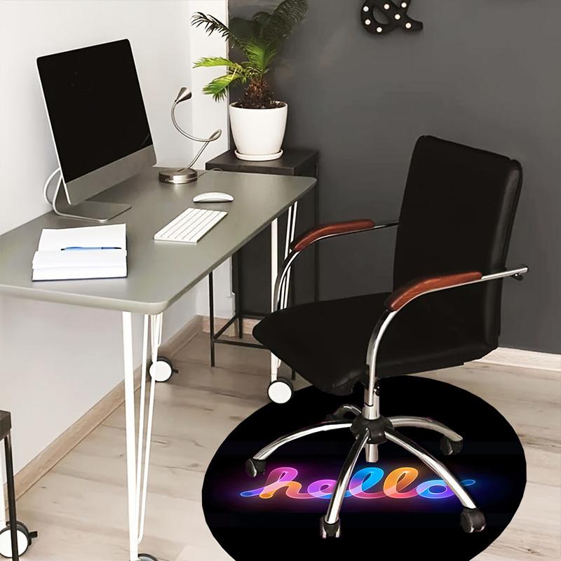 

1pc Neon Colors, Glowing Text, Rainbow Letters, Round carpet, Perfect for Decorating Chairs, Living Rooms, Or Bedrooms, for Living Room.058 80cm by 80cm