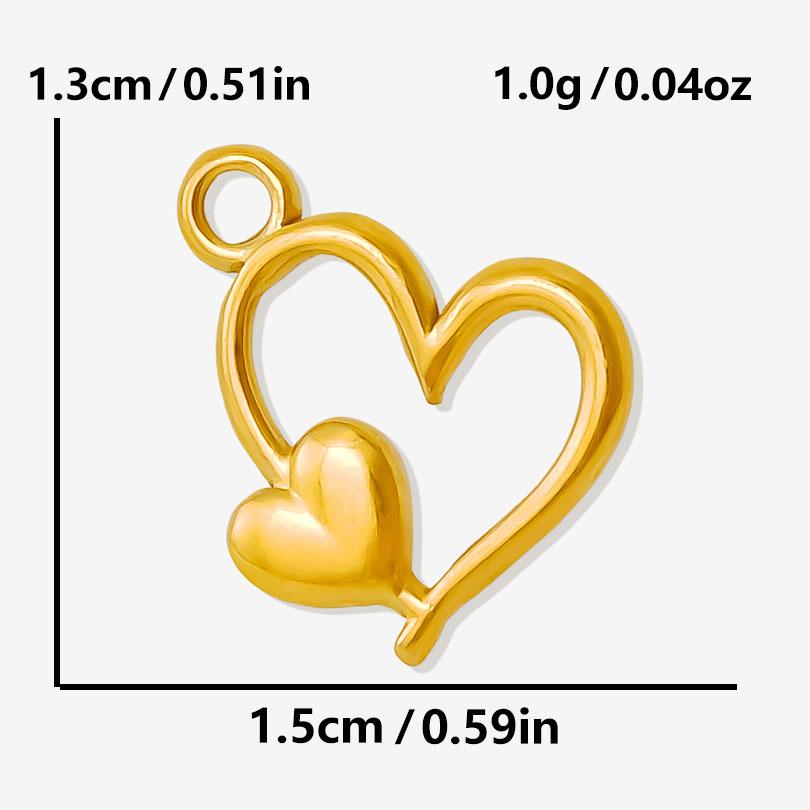 5pcs/Lot Gold Color New Bowknot Sun Heart Stainless Steel Pendants For Jewelry Making Supplies DIY Charms Bulk Earrings Pendant