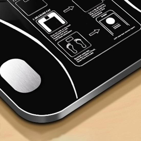 Stylish Digital Scale USB Powered Good Load Bearing Tempered Glass LCD Display Smart Scale