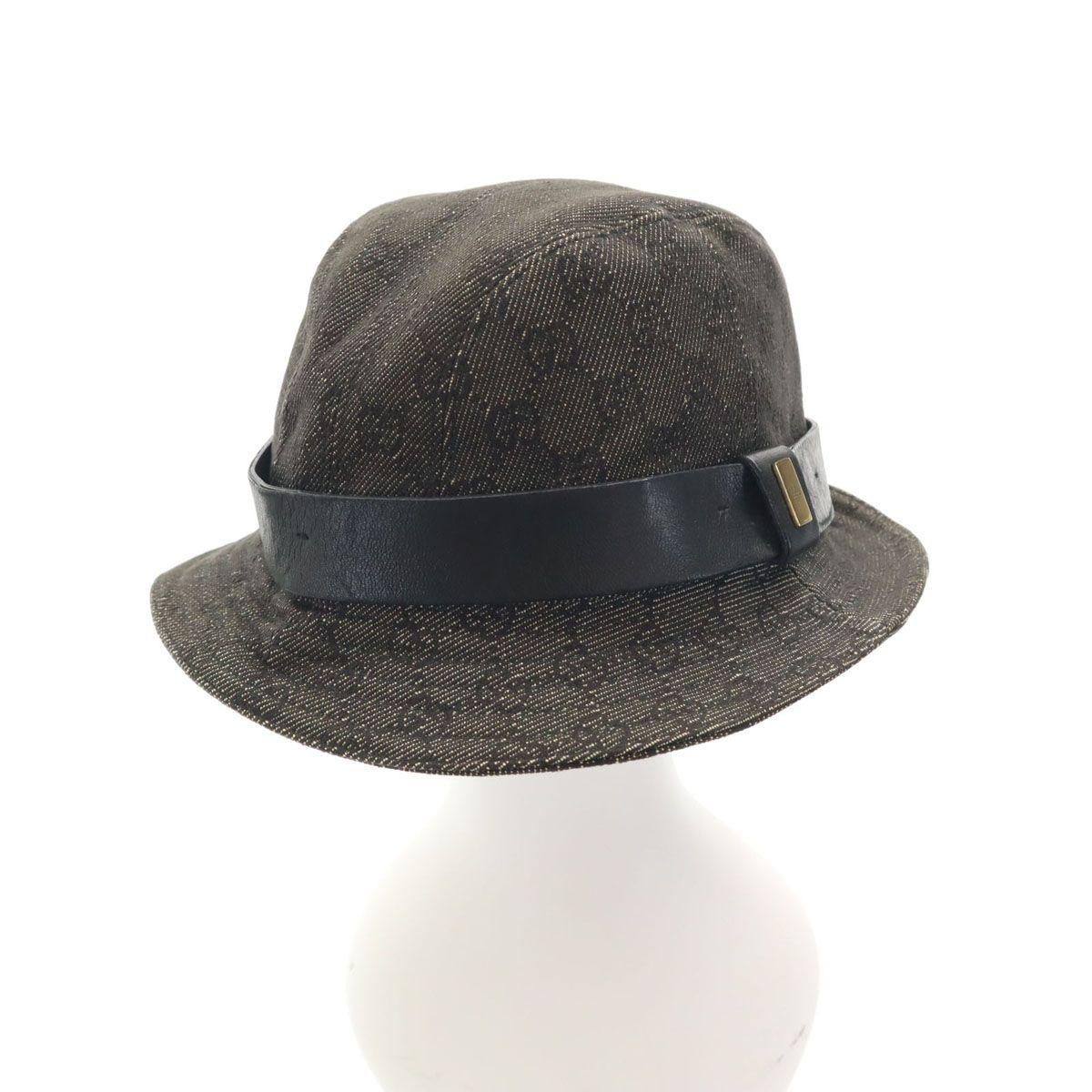 Used GUCCI Gucci Made in Italy GG Logo Hat XL Charcoal Gray Hat Men s Old Clothes