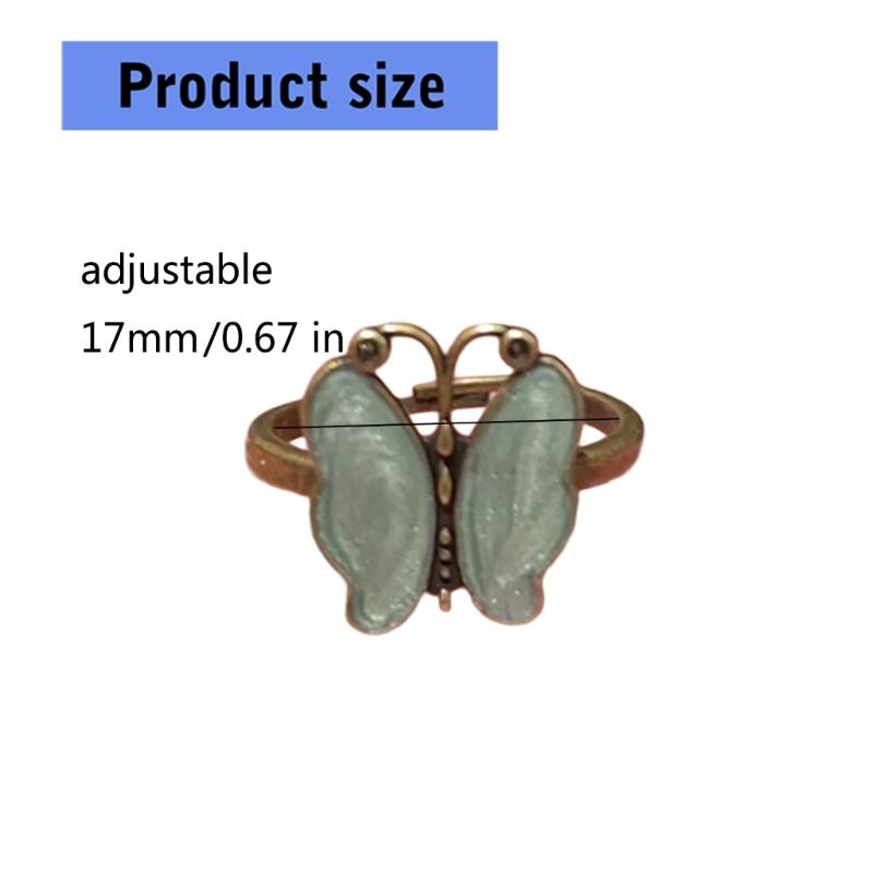 Unique Butterfly Flower Ring Retro Style Statement Pieces For Fall Winter Outfits Fashion Jewelry Gift