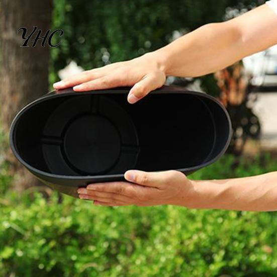 Flower Pot Plant Faux Whiskey Barrel Shape Home Decor Succulent Planter Plastic Indoor Outdoor Yard Patio Flowerpot for Garden Nursery