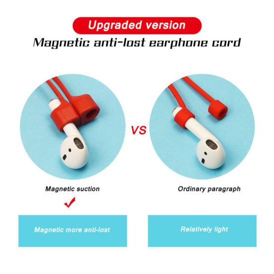 Snur de cablu magnetic pentru căști fără fir anti-pierdere pentru agățat cablu pentru Air-pods 1 2