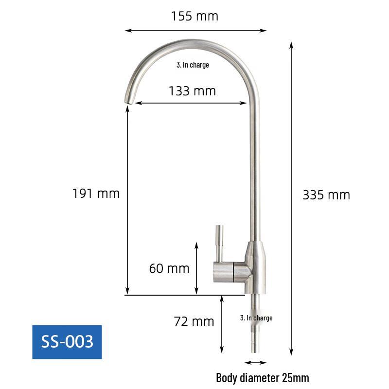

TLXT 316 Stainless Steel Rotatable Hot & Cold Kitchen Water Filter Faucet