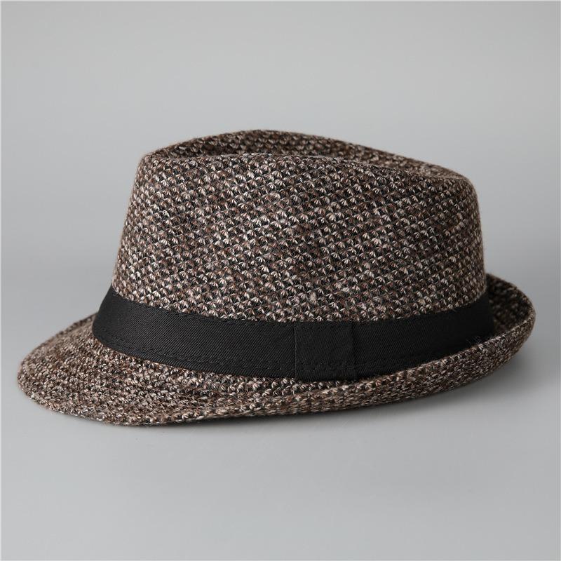 Hat Men's Hat Warm Autumn Winter Versatile Old Casual Top Hat British Retro Jazz Hat