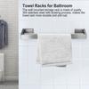 Silver Towel Holder Wall Mounted Towel Bar Durable Towel Rack  Bathroom Kitchen Balcony