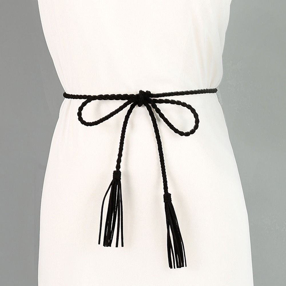 Decoration Jeans Waistbands Twist Dress Waist Rope Woven Waist Belts Velvet Women Braided Belts