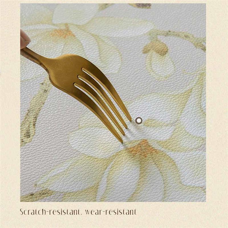 Leather Desk Mat Vintage Waterproof Desk Pad Non-Slip Cut To Size Writing Table Mat for Elegant Office & Gaming Setup