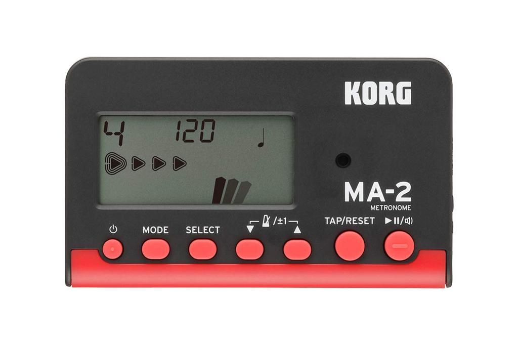KORG MA-2 Metronome, Black & Red (MA-2-BKRD), Set of 10