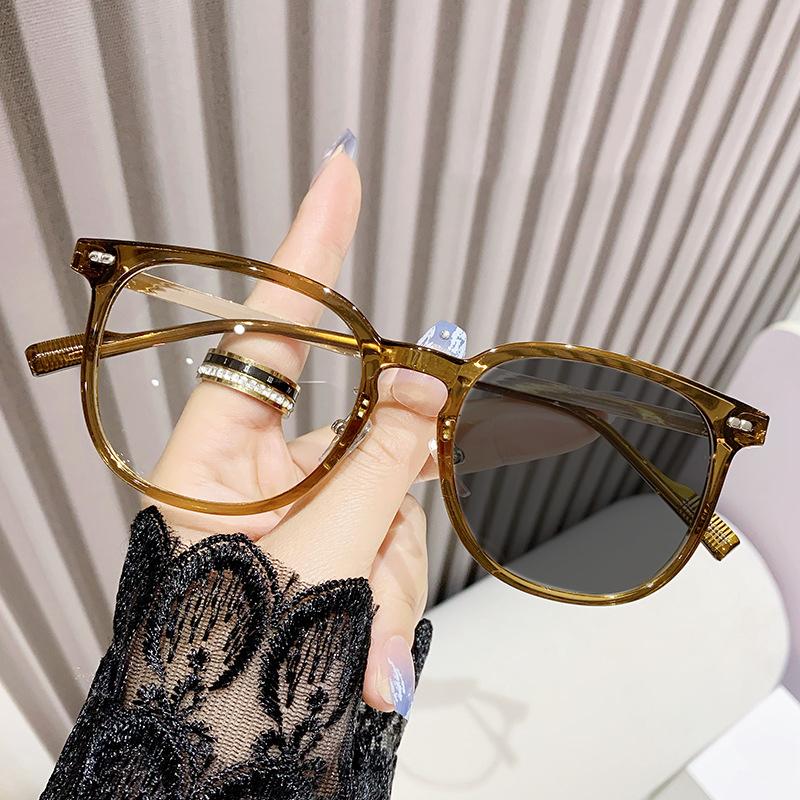 

2025 Цветные очки для близорукости, меняющие цвет, для женщин и мужчин, ретро, круглые, анти-синий свет, очки для близорукости, ультра-легкие диоптрийные очки -3.0