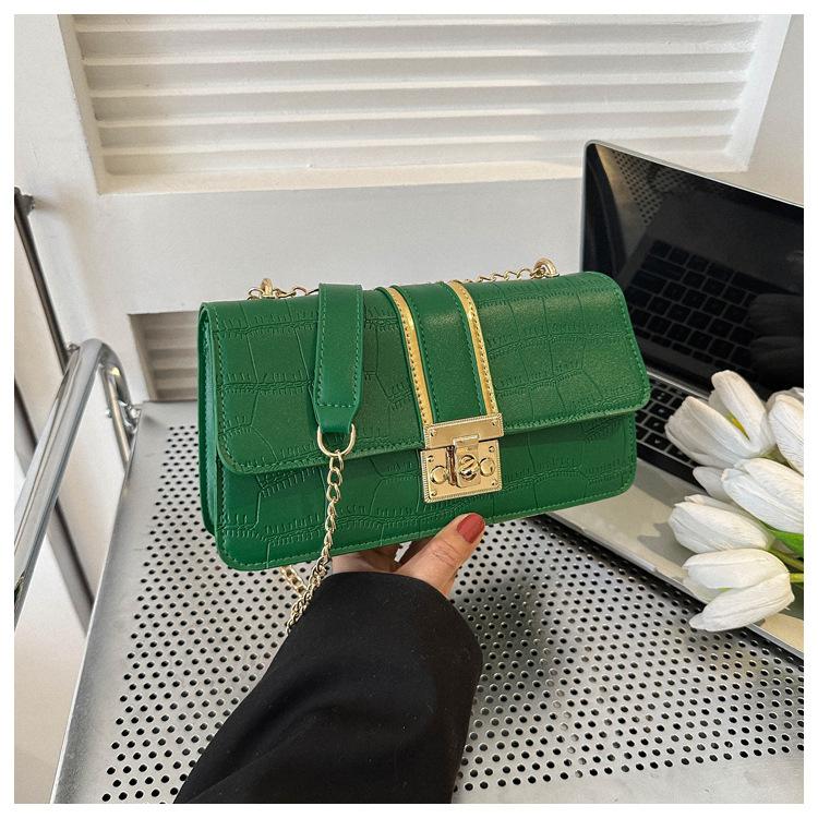 

Popular simple small square bag 2024 spring new fashion trend shoulder bag simple messenger bag underarm bag women s bag зелений