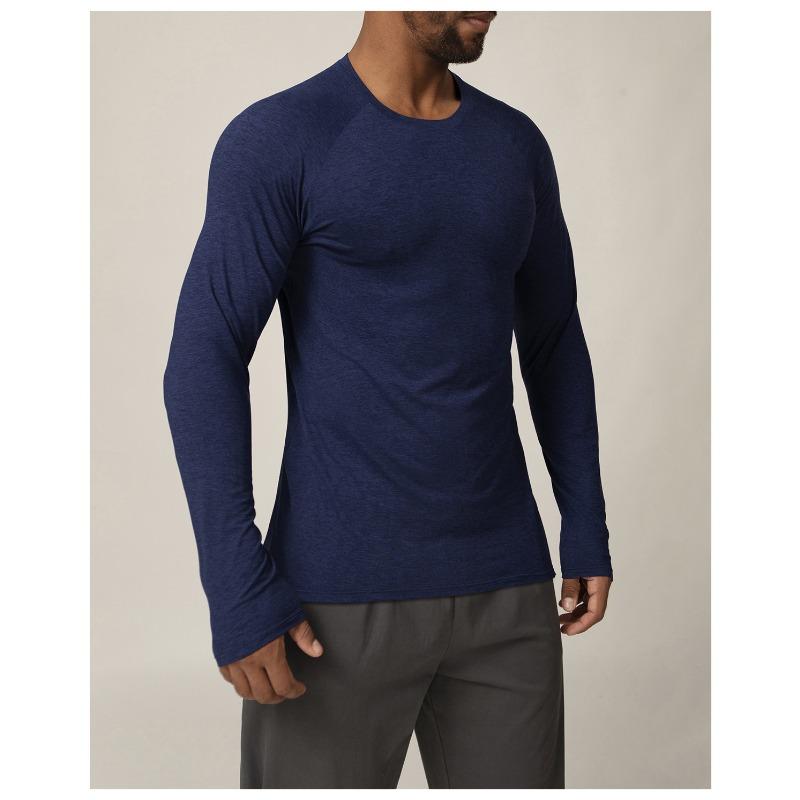 Mens Quick Dry Long Sleeve Sports Fitness Running Training Workout Top