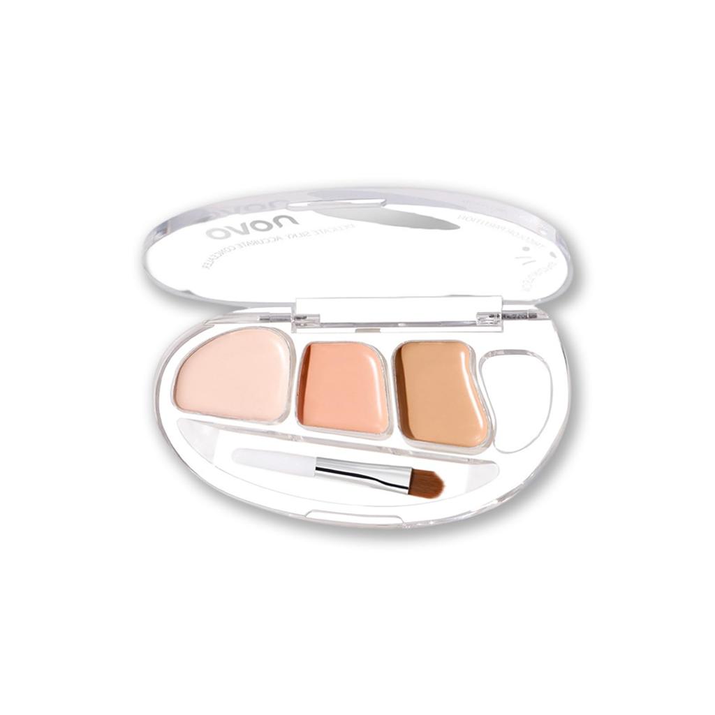 SWEET NIGHT Concealer Tone Full Suitable for All Portable Makeup Perfect for Quick Lightweight Texture with Excellent Adhesion Palette, 3-Color Set,